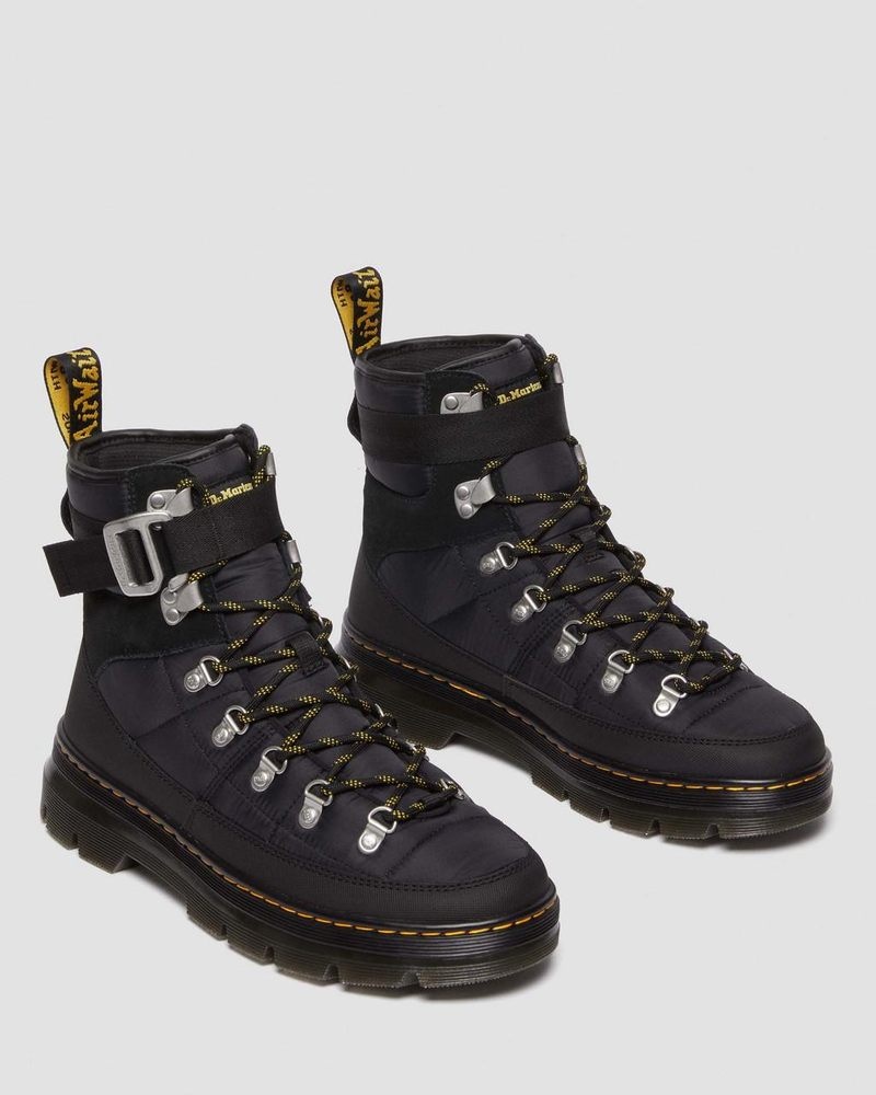 Dr Martin Martens Combs Tech Quilted Casual Boots Boots Black | UH53-P0KO