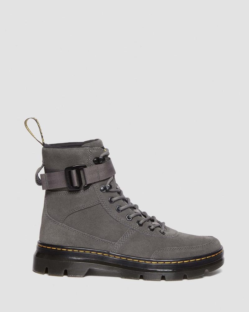 Dr Martin Martens Combs Tech Suede Casual Boots (E.H.Suede) Boots Gunmetal | SD80-A1RU