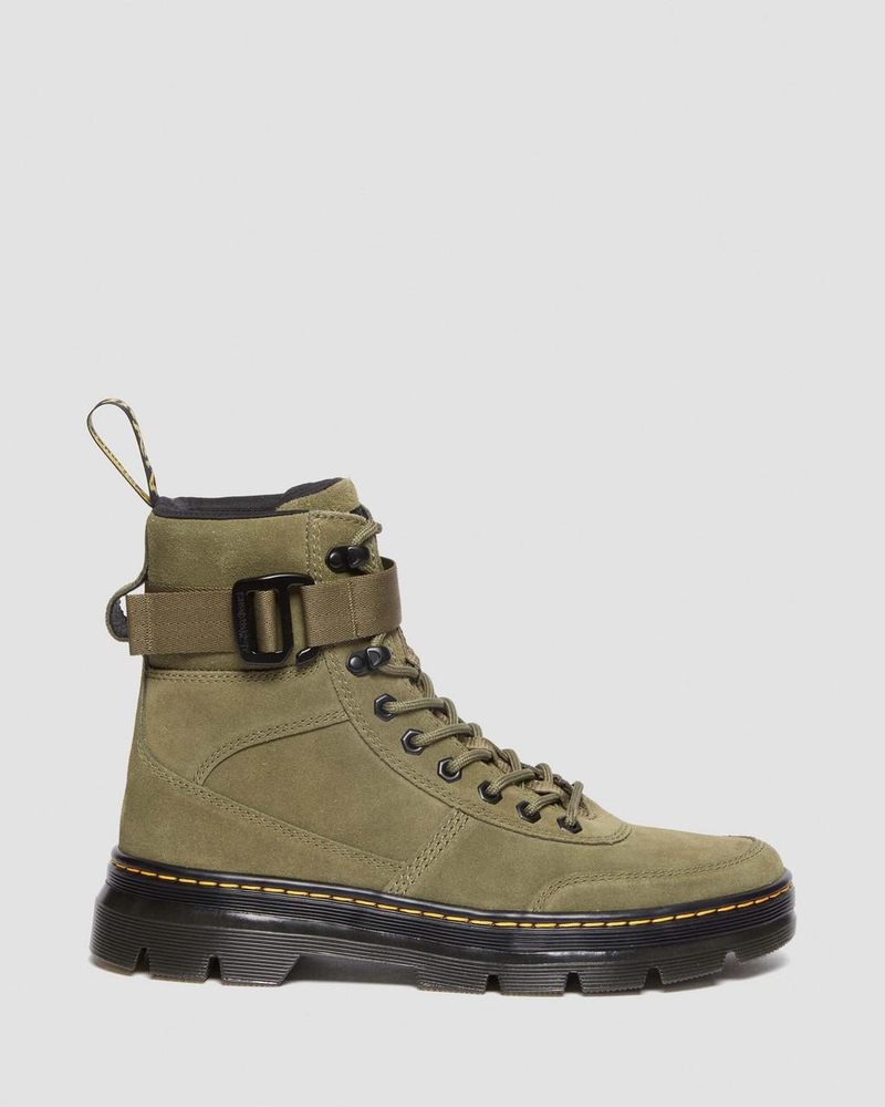 Dr Martin Martens Combs Tech Suede Casual Boots (E.H.Suede) Boots Dms Olive | ZD76-U5GA