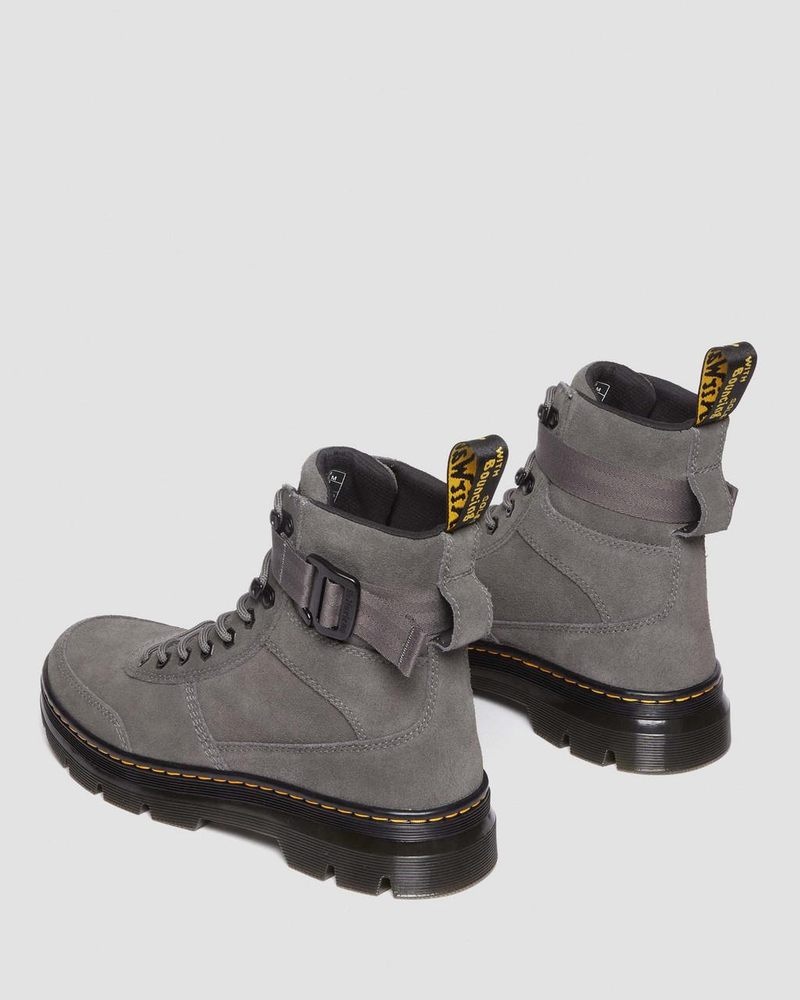 Dr Martin Martens Combs Tech Suede Casual Boots (E.H.Suede) Boots Gunmetal | BF75-S1UH