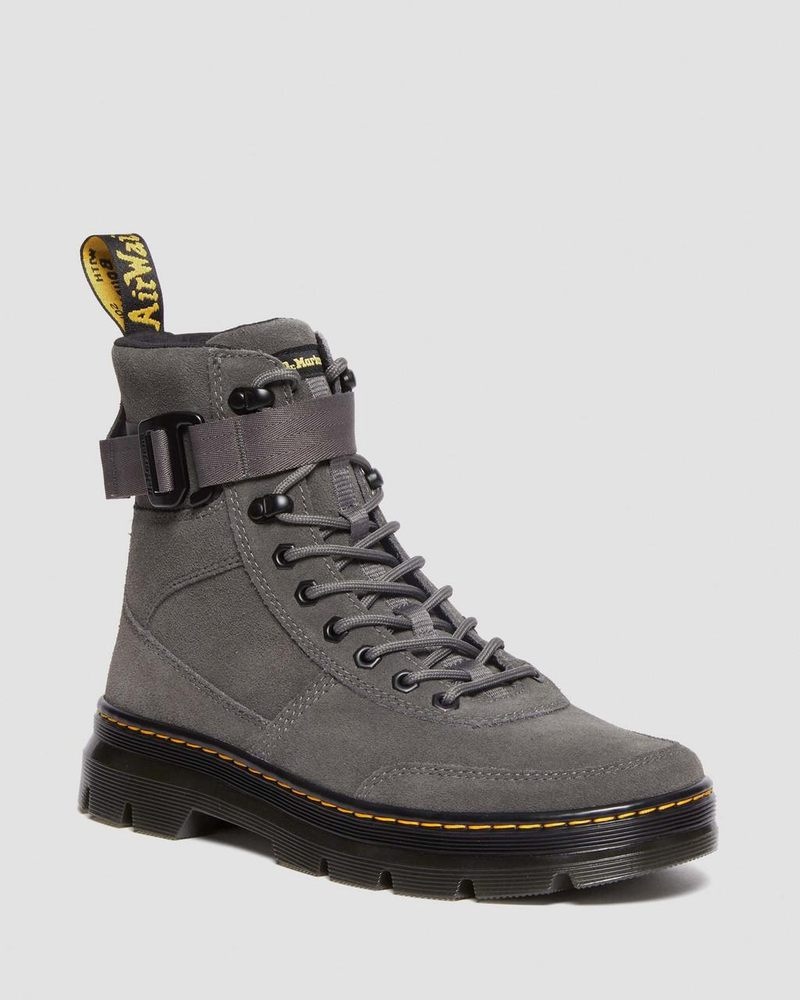 Dr Martin Martens Combs Tech Suede Casual Boots (E.H.Suede) Boots Gunmetal | BF75-S1UH