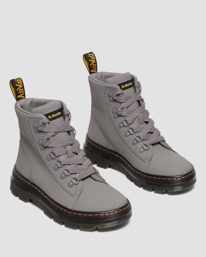 Dr Martin Martens Combs - Ajax Leather Casual Boots (Ajax) Boots Nickel Grey | AM45-E7EV