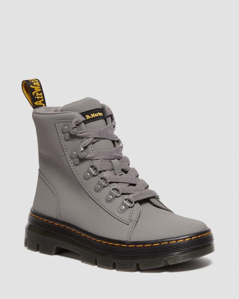 Dr Martin Martens Combs - Ajax Leather Casual Boots (Ajax) Boots Nickel Grey | AM45-E7EV