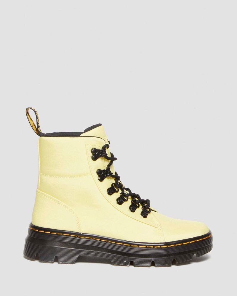 Dr Martin Martens Combs - Nylon & Leather Casual Boots (Cyclone Nylon) Boots Lemon Yellow | OM23-K6FW