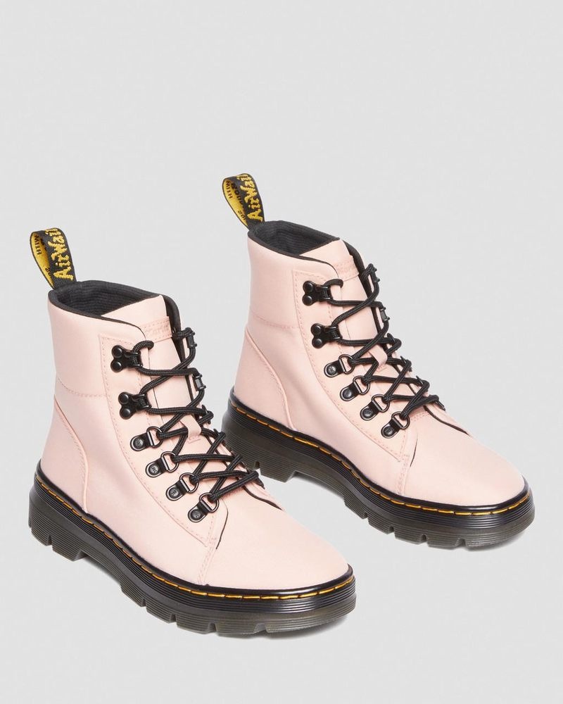 Dr Martin Martens Combs - Nylon & Leather Casual Boots (Cyclone Nylon) Boots Peach Beige | JY08-J2SZ