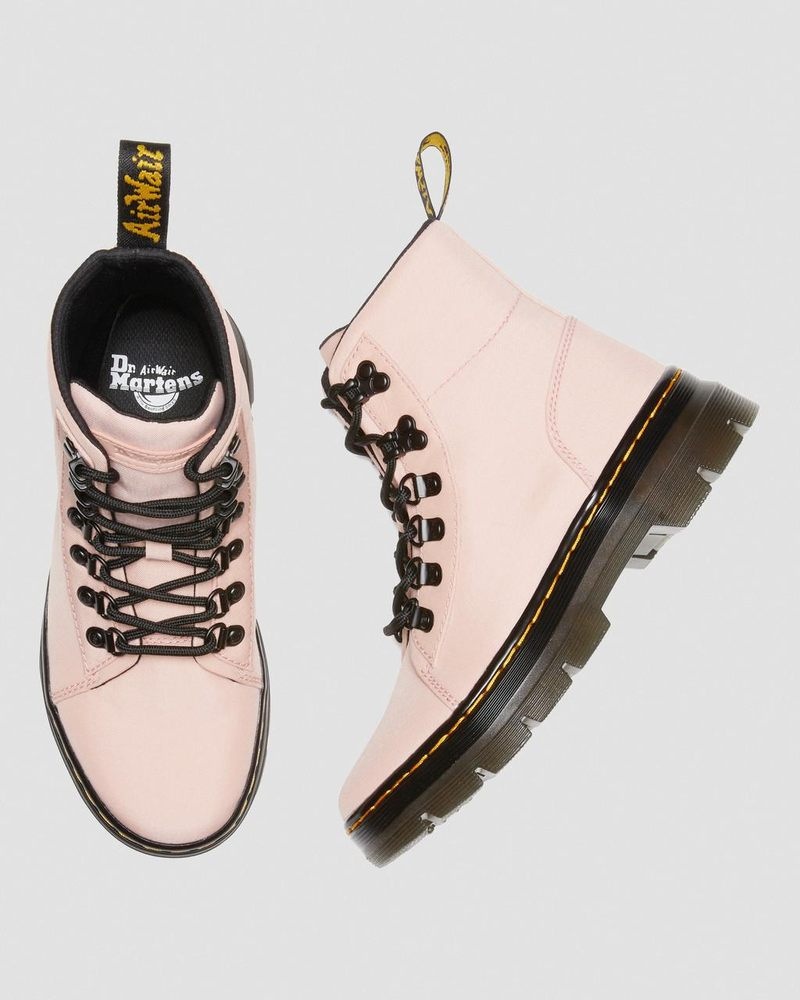 Dr Martin Martens Combs - Nylon & Leather Casual Boots (Cyclone Nylon) Boots Peach Beige | JY08-J2SZ