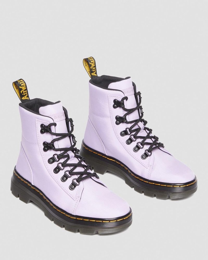 Dr Martin Martens Combs - Nylon & Leather Casual Boots (Cyclone Nylon) Boots Lilac | GN12-Z2MC