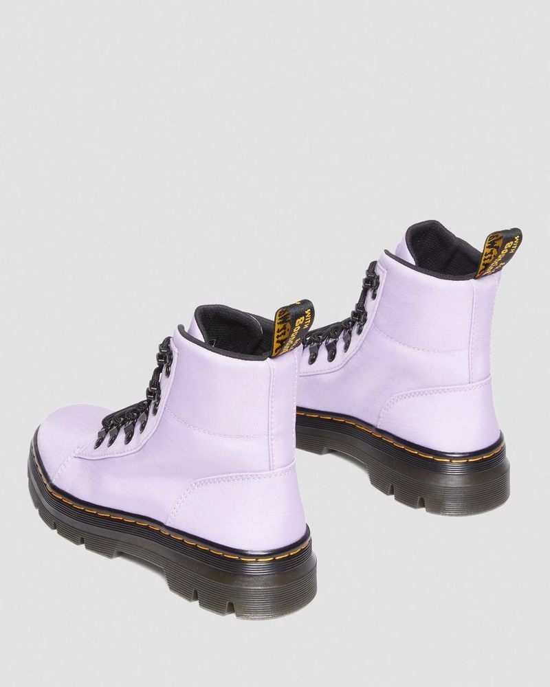 Dr Martin Martens Combs - Nylon & Leather Casual Boots (Cyclone Nylon) Boots Lilac | GN12-Z2MC