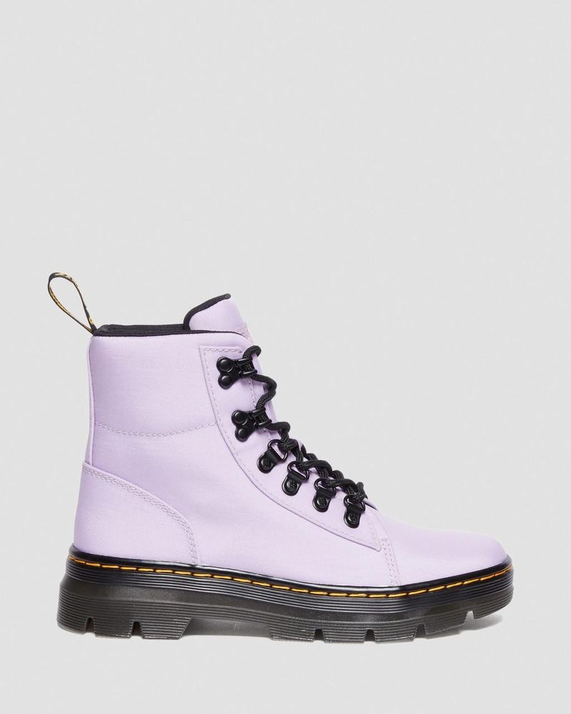 Dr Martin Martens Combs - Nylon & Leather Casual Boots (Cyclone Nylon) Boots Lilac | GN12-Z2MC