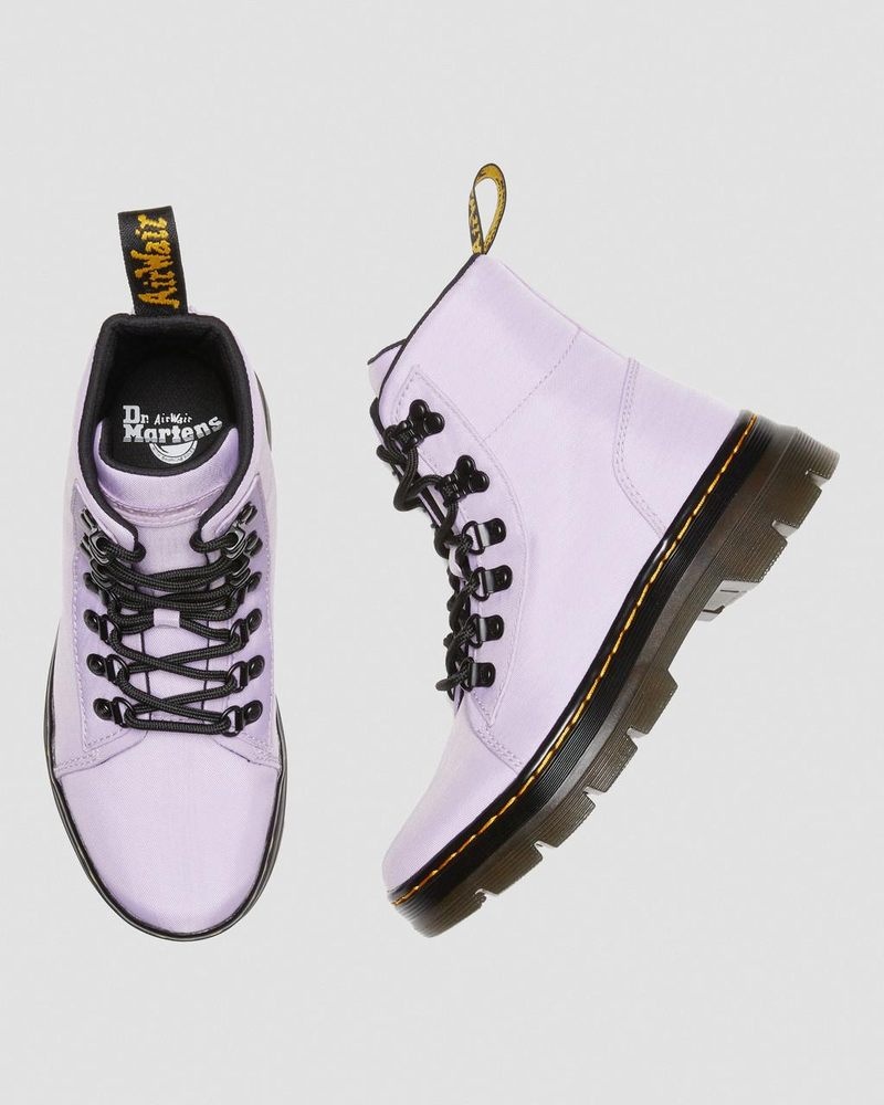 Dr Martin Martens Combs - Nylon & Leather Casual Boots (Cyclone Nylon) Boots Lilac | GN12-Z2MC