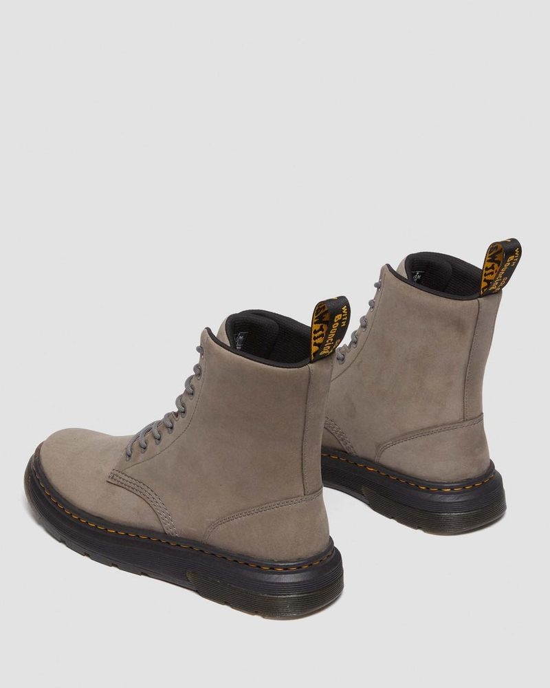 Dr Martin Martens Crewson Nubuck Leather Everyday Boots (Buffbuck) Boots Gunmetal | JC27-C0PF