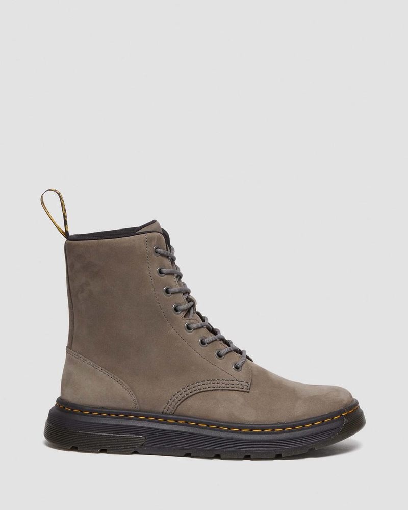 Dr Martin Martens Crewson Nubuck Leather Everyday Boots (Buffbuck) Boots Gunmetal | JC27-C0PF