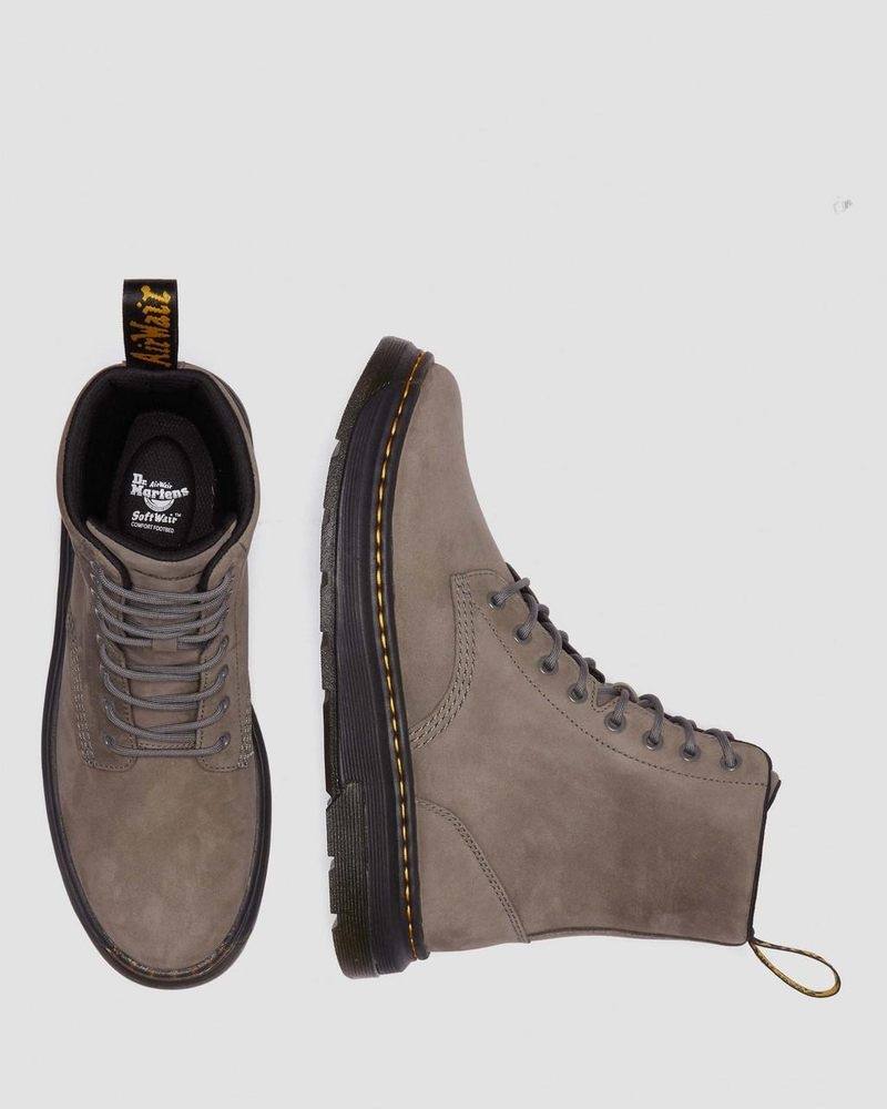 Dr Martin Martens Crewson Nubuck Leather Everyday Boots (Buffbuck) Boots Gunmetal | JC27-C0PF