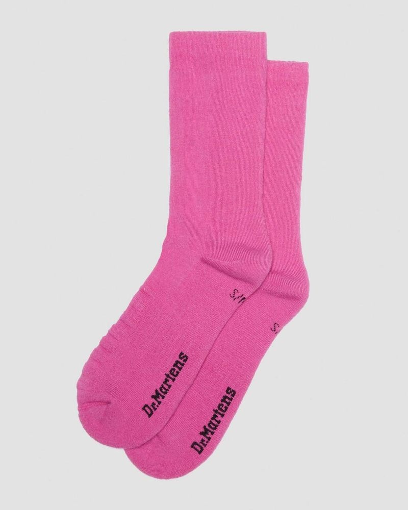 Dr Martin Martens Double Doc Cotton Blend Socks (Cotton Blend) Socks Thrift Pink | LW41-H7SH