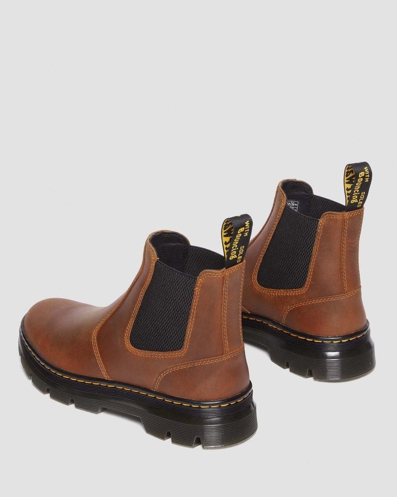 Dr Martin Martens Embury Pull Up Leather Chelsea Boots (Archive Pull Up) Shoes Warm Tan | KD44-L7LR