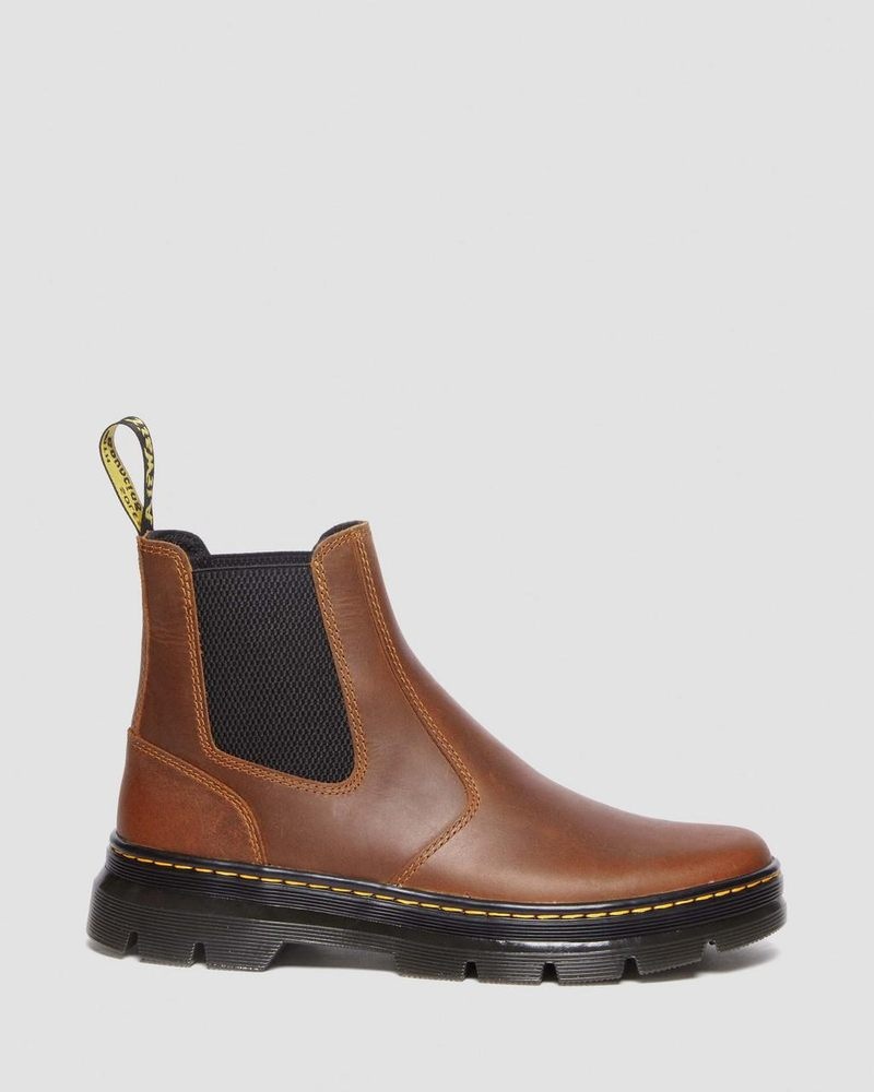 Dr Martin Martens Embury Pull Up Leather Chelsea Boots (Archive Pull Up) Shoes Warm Tan | KD44-L7LR