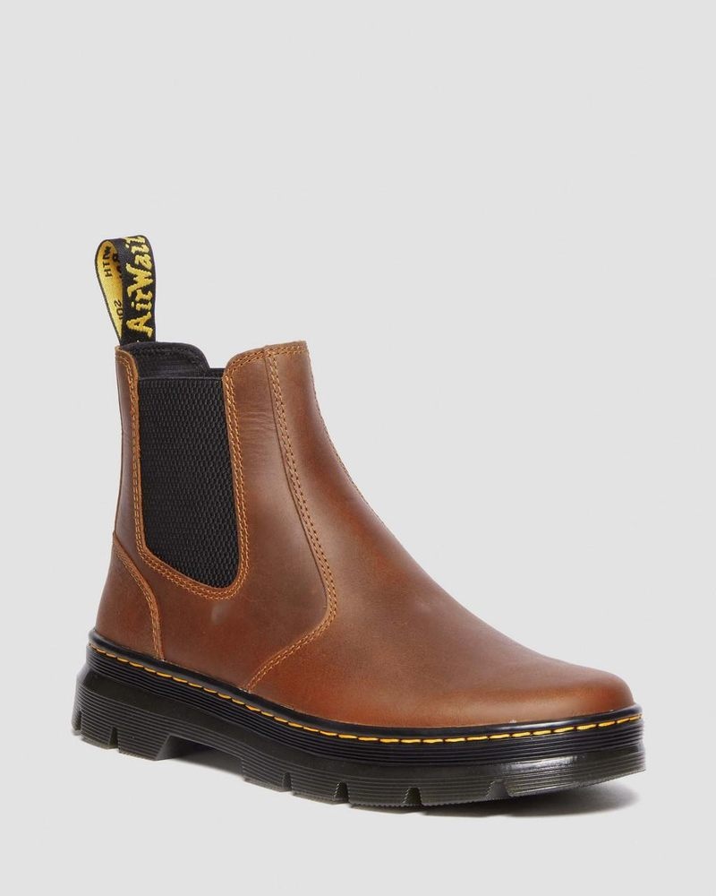 Dr Martin Martens Embury Pull Up Leather Chelsea Boots (Archive Pull Up) Shoes Warm Tan | KD44-L7LR