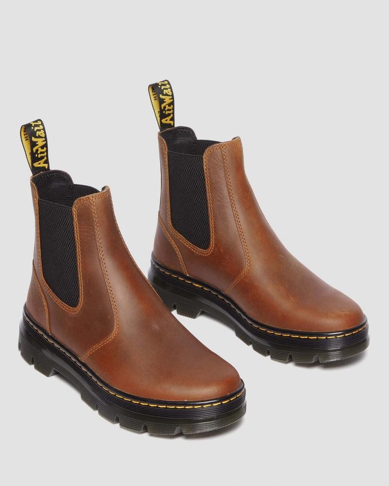 Dr Martin Martens Embury Pull Up Leather Chelsea Boots (Archive Pull Up) Boots Warm Tan | OH29-I5WG