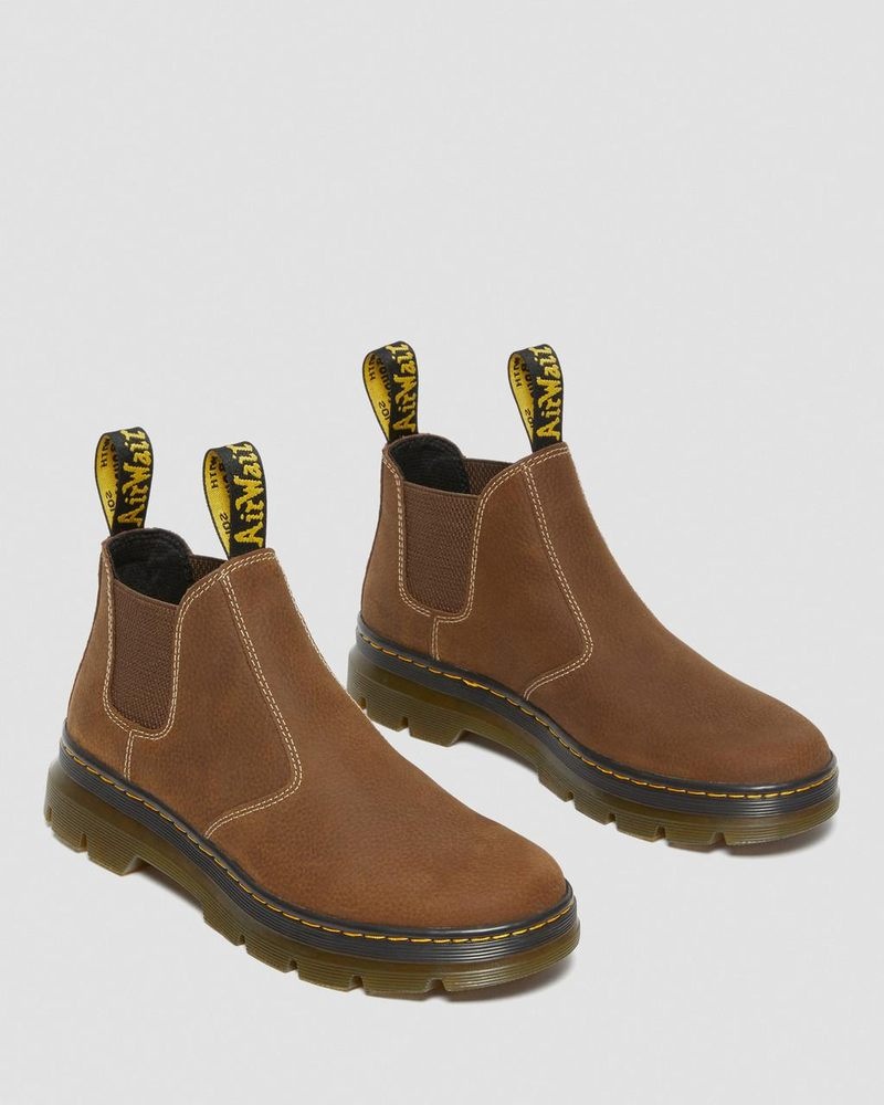 Dr Martin Martens Hardie II Leather Chelsea Work Boots (Pit Quarter) Boots Cream | IT00-Z5ZB