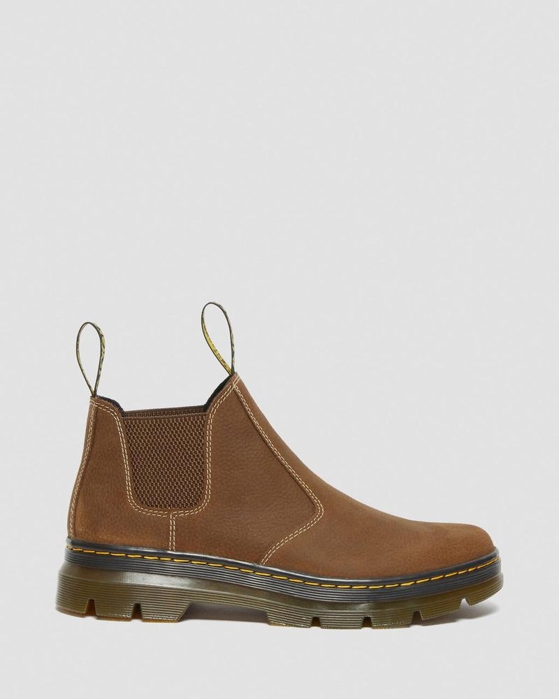 Dr Martin Martens Hardie II Leather Chelsea Work Boots (Pit Quarter) Boots Cream | IT00-Z5ZB