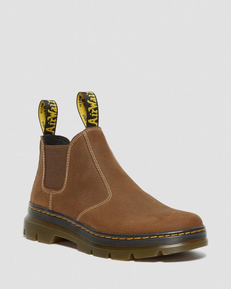 Dr Martin Martens Hardie II Leather Chelsea Work Boots (Pit Quarter) Boots Cream | IT00-Z5ZB