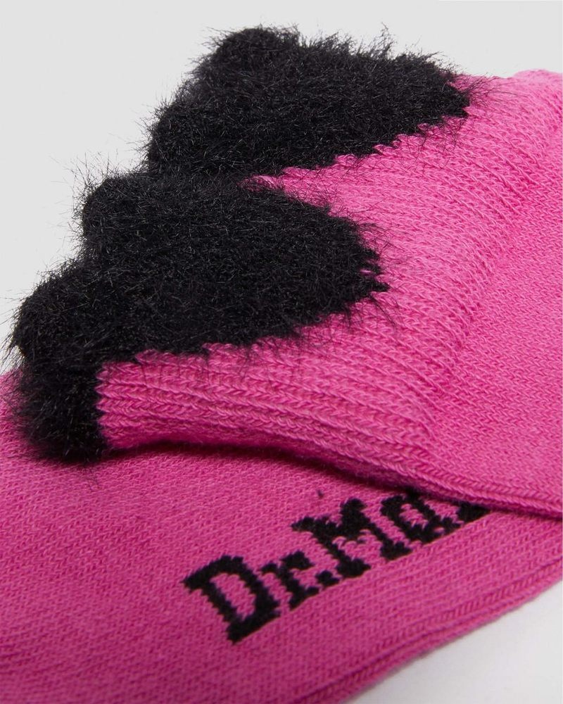 Dr Martin Martens Heart Detail Cotton Blend Socks (Organic Cotton Blend) Socks Thrift Pink | FT95-X9ZV