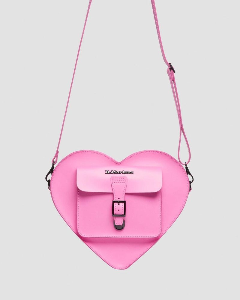 Dr Martin Martens Heart Shaped Leather Backpack (Kiev) Bags & Backpacks Thrift Pink | FS83-R9AN