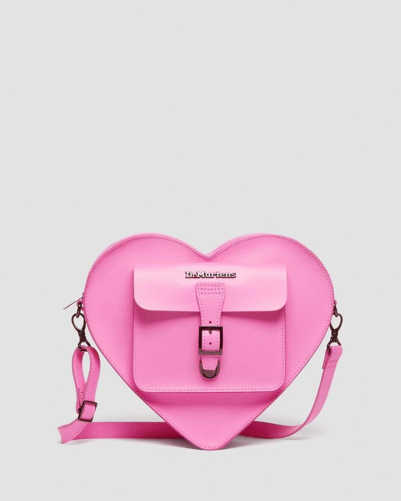 Dr Martin Martens Heart Shaped Leather Backpack (Kiev) Bags & Backpacks Thrift Pink | FS83-R9AN