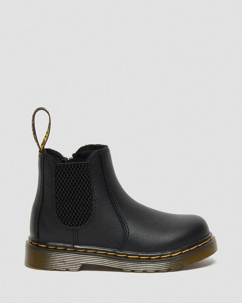 Dr Martin Martens Infant/Toddler 2976 Softy T Leather Chelsea Boots (Softy T) Boots Black | TT72-V9NI