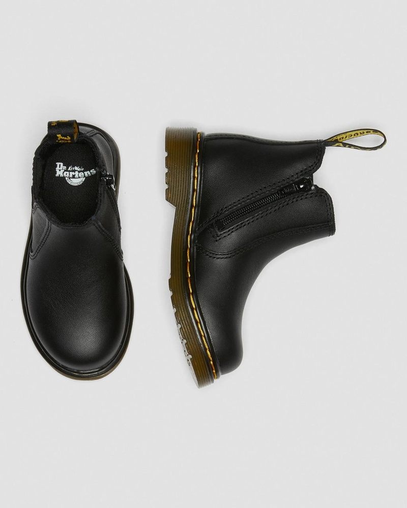 Dr Martin Martens Infant/Toddler 2976 Softy T Leather Chelsea Boots (Softy T) Boots Black | TT72-V9NI