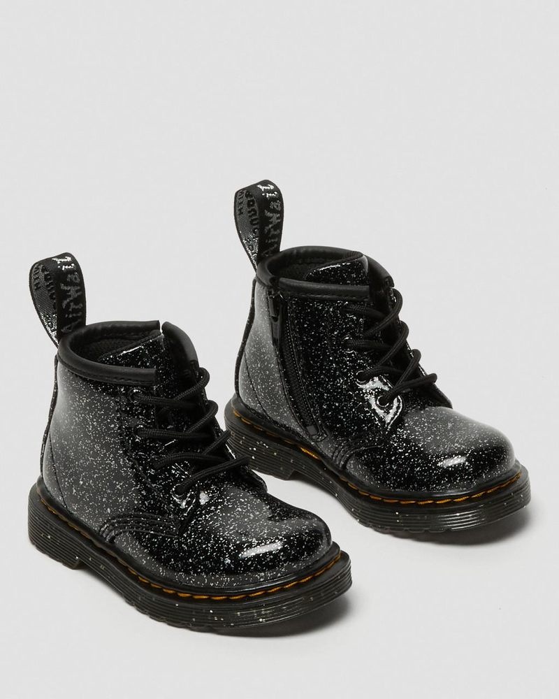 Dr Martin Martens Infant 1460 Glitter Ankle Boots (Cosmic Glitter) Boots Black | VD02-U3PW