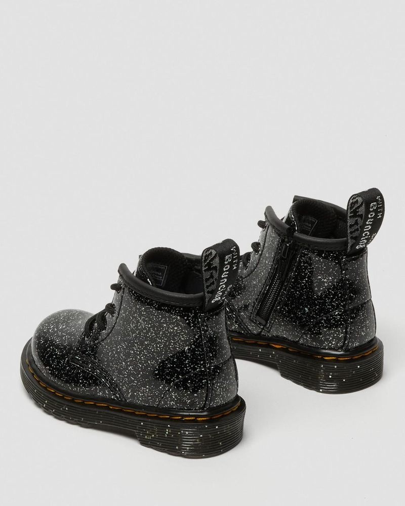 Dr Martin Martens Infant 1460 Glitter Ankle Boots (Cosmic Glitter) Boots Black | VD02-U3PW