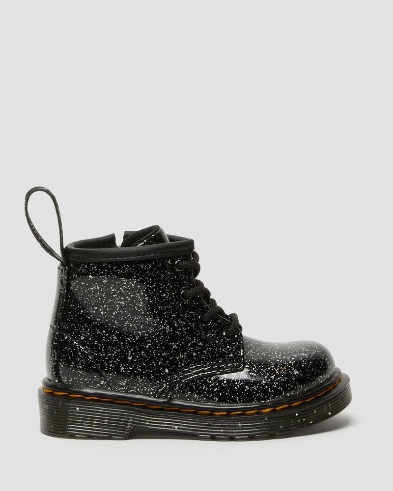 Dr Martin Martens Infant 1460 Glitter Ankle Boots (Cosmic Glitter) Boots Black | VD02-U3PW