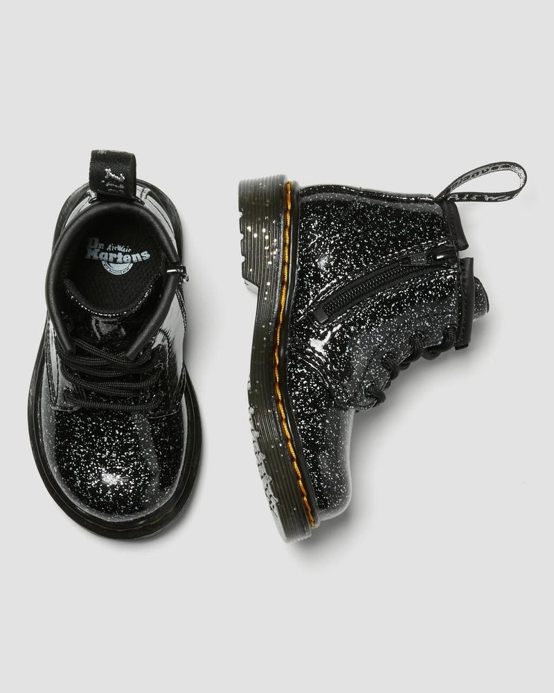 Dr Martin Martens Infant 1460 Glitter Ankle Boots (Cosmic Glitter) Boots Black | VD02-U3PW