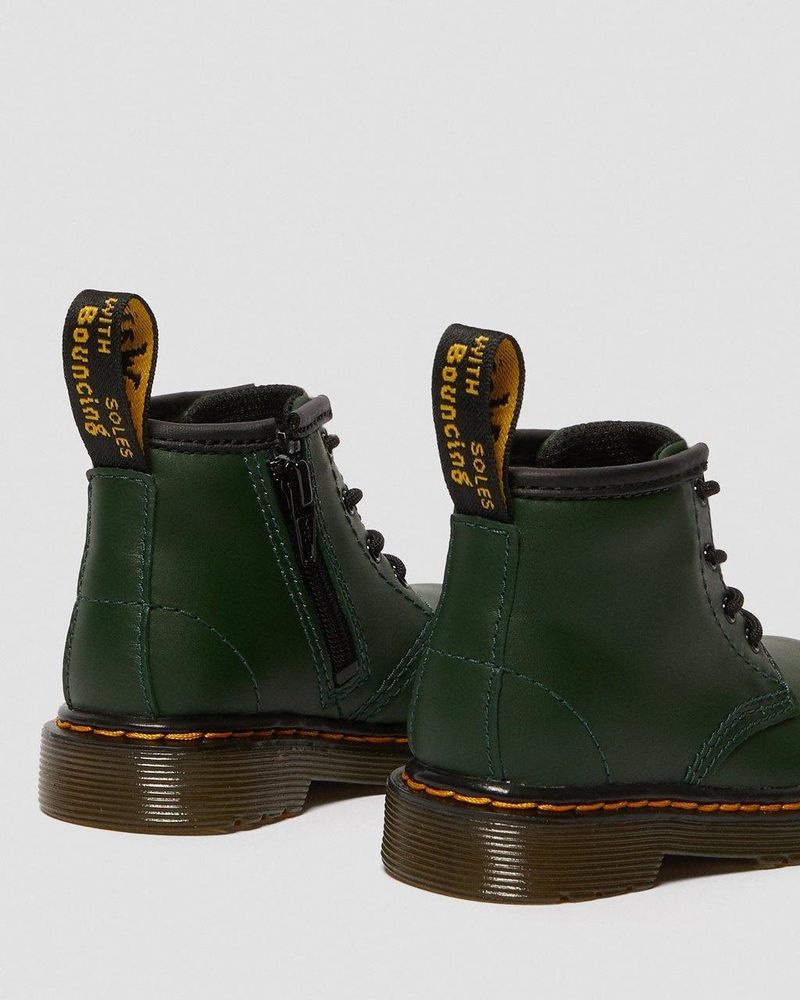 Dr Martin Martens Infant 1460 Leather Lace Up Boots (Romario) Boots Green | EE13-H5UN