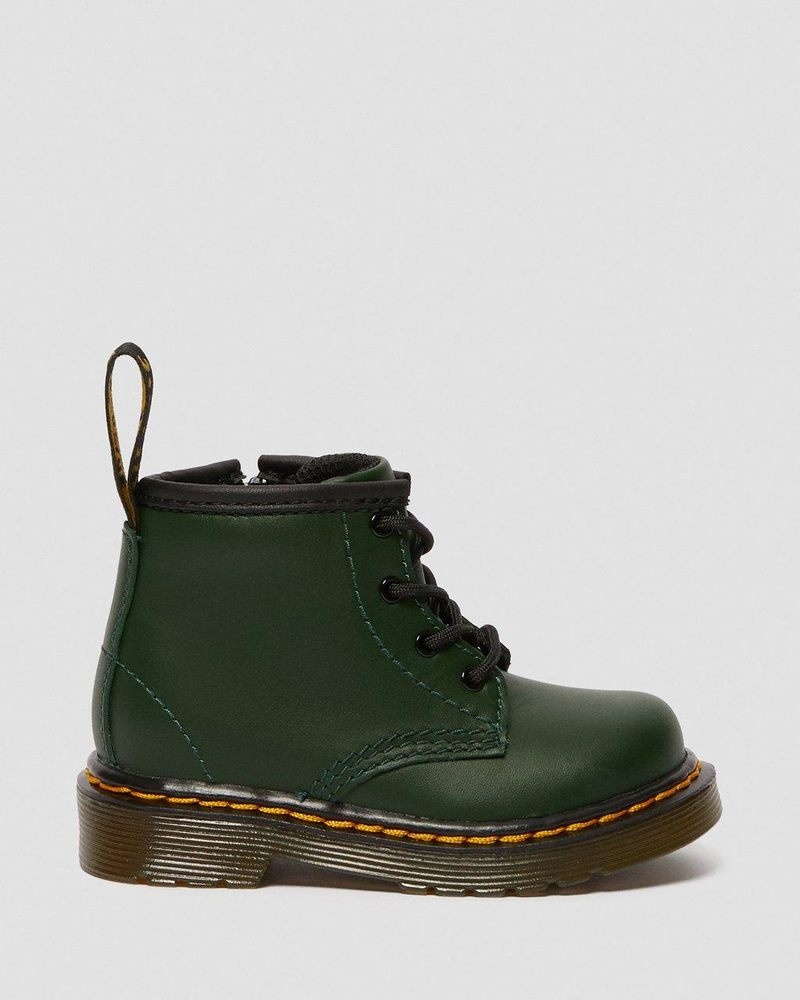 Dr Martin Martens Infant 1460 Leather Lace Up Boots (Romario) Boots Green | EE13-H5UN