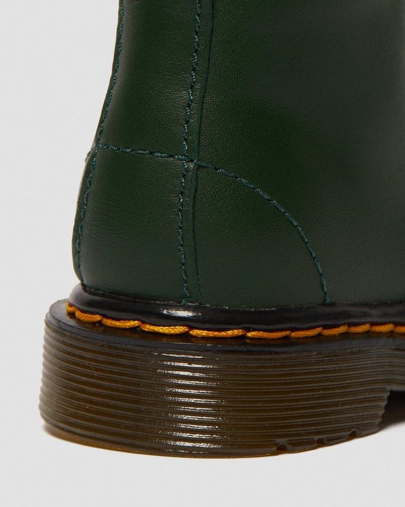 Dr Martin Martens Infant 1460 Leather Lace Up Boots (Romario) Boots Green | EE13-H5UN