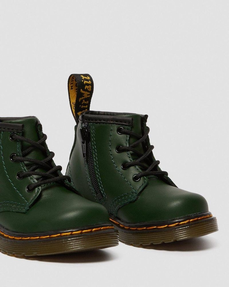 Dr Martin Martens Infant 1460 Leather Lace Up Boots (Romario) Boots Green | EE13-H5UN