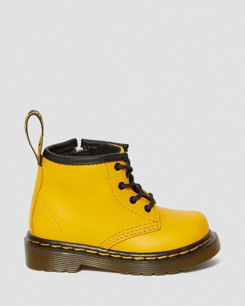 Dr Martin Martens Infant 1460 Leather Lace Up Boots (Romario) Boots Yellow | TU47-T0CH