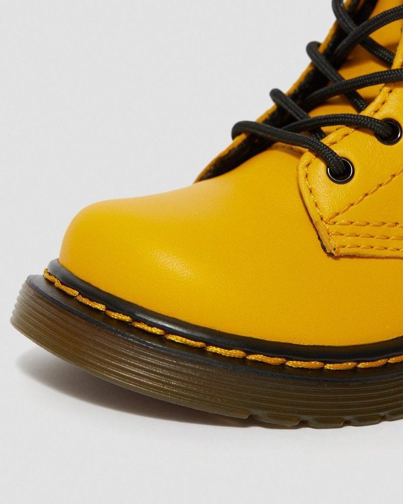 Dr Martin Martens Infant 1460 Leather Lace Up Boots (Romario) Boots Yellow | TU47-T0CH