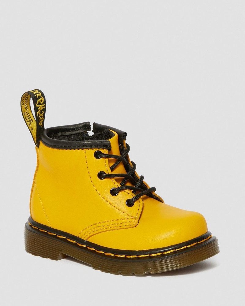 Dr Martin Martens Infant 1460 Leather Lace Up Boots (Romario) Boots Yellow | TU47-T0CH