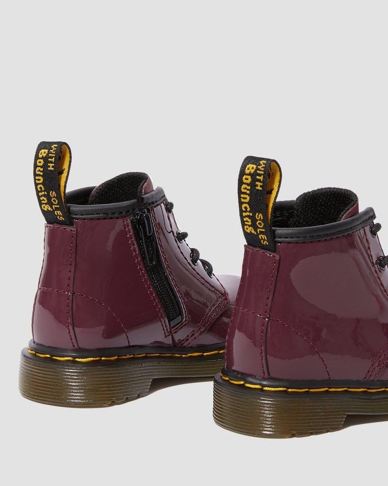 Dr Martin Martens Infant 1460 Patent Leather Lace Up Boots (Patent Leather) Boots Plum | TR21-U3WA