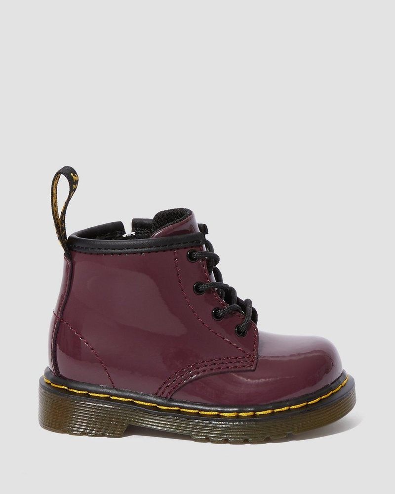 Dr Martin Martens Infant 1460 Patent Leather Lace Up Boots (Patent Leather) Boots Plum | TR21-U3WA