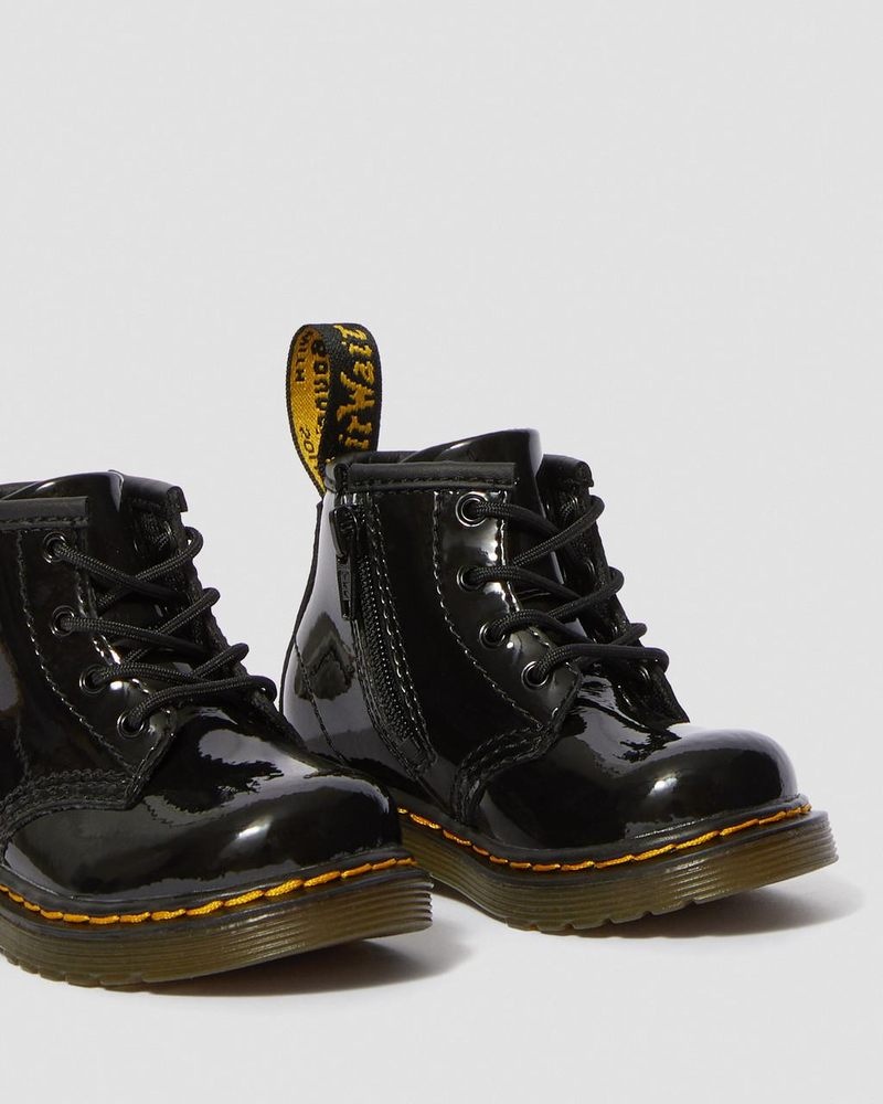 Dr Martin Martens Infant 1460 Patent Leather Lace Up Boots (Patent Leather) Boots Black | NW63-X9HS