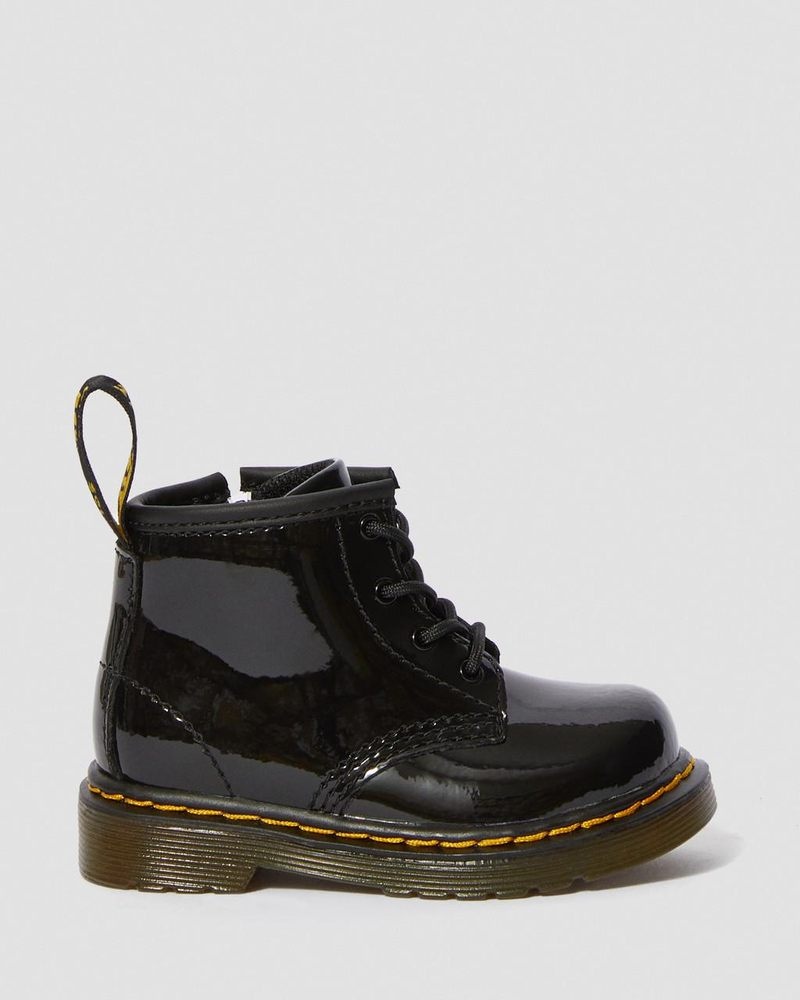 Dr Martin Martens Infant 1460 Patent Leather Lace Up Boots (Patent Leather) Boots Black | NW63-X9HS