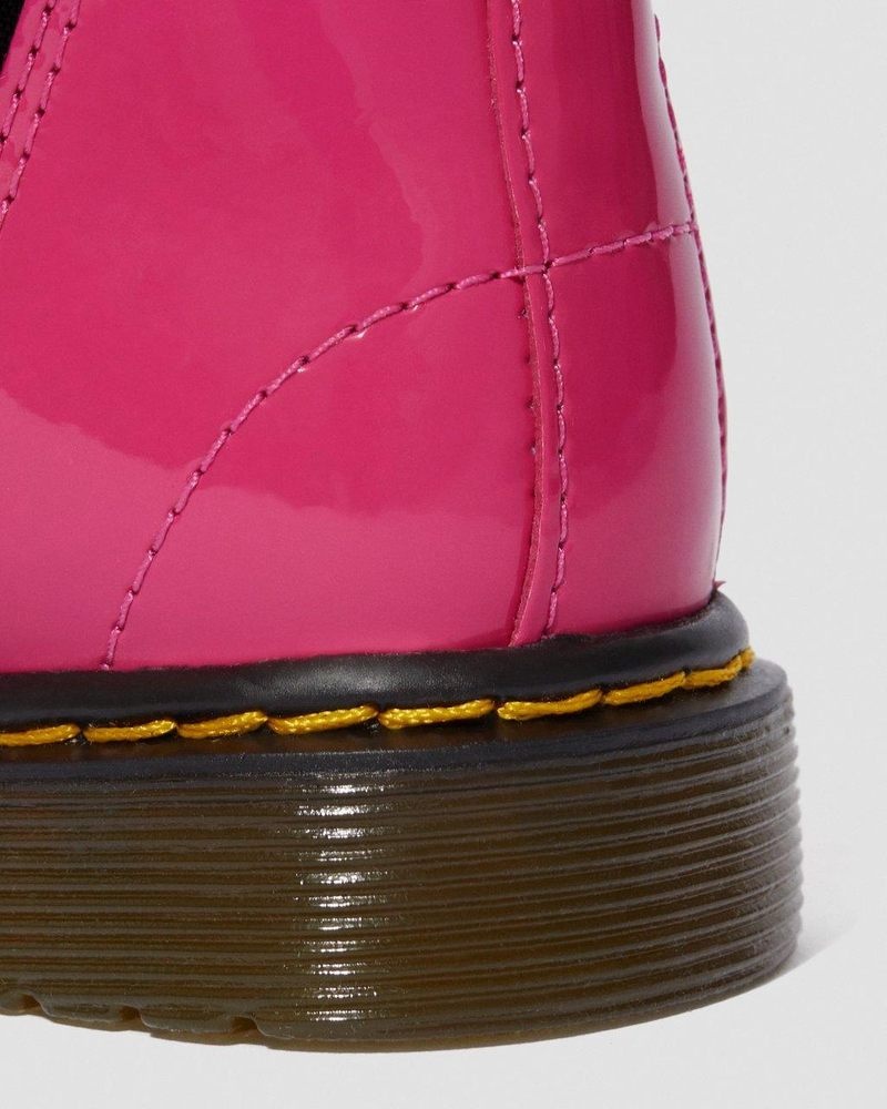 Dr Martin Martens Infant 1460 Patent Leather Lace Up Boots (Patent Leather) Boots Hot Pink | KE73-X7EM