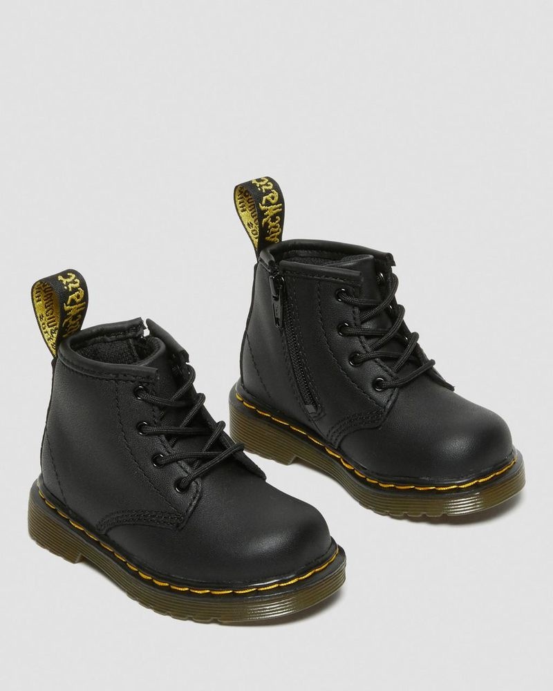 Dr Martin Martens Infant 1460 Softy T Leather Lace Up Boots (Softy T) Boots Black | IT39-A2OR