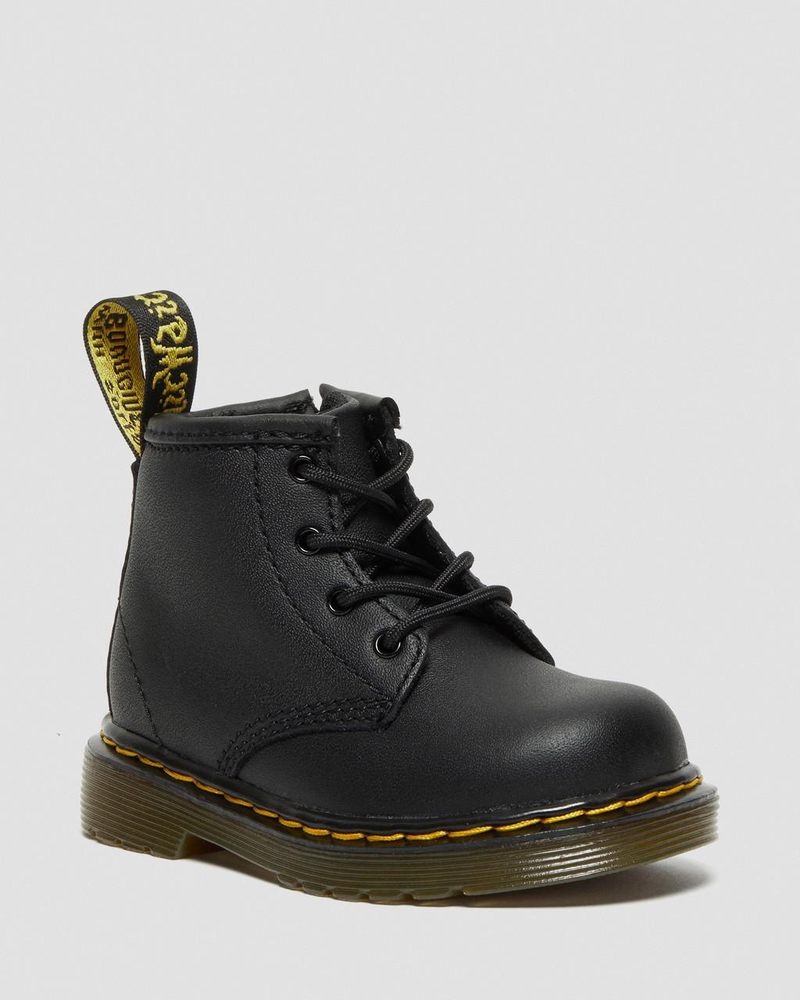 Dr Martin Martens Infant 1460 Softy T Leather Lace Up Boots (Softy T) Boots Black | IT39-A2OR