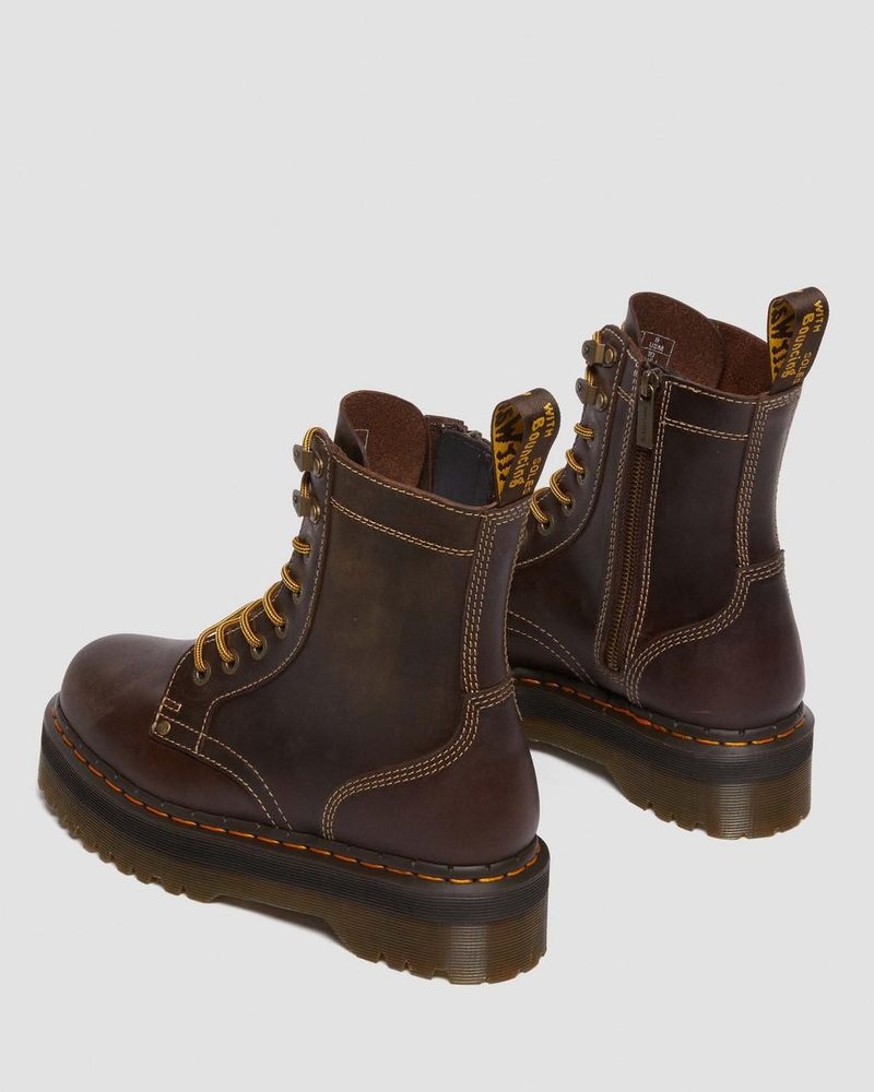 Dr Martin Martens Jadon Boot Arc Crazy Horse Platforms (Crazy Horse) Platforms Boots Brown | FA44-I2PJ