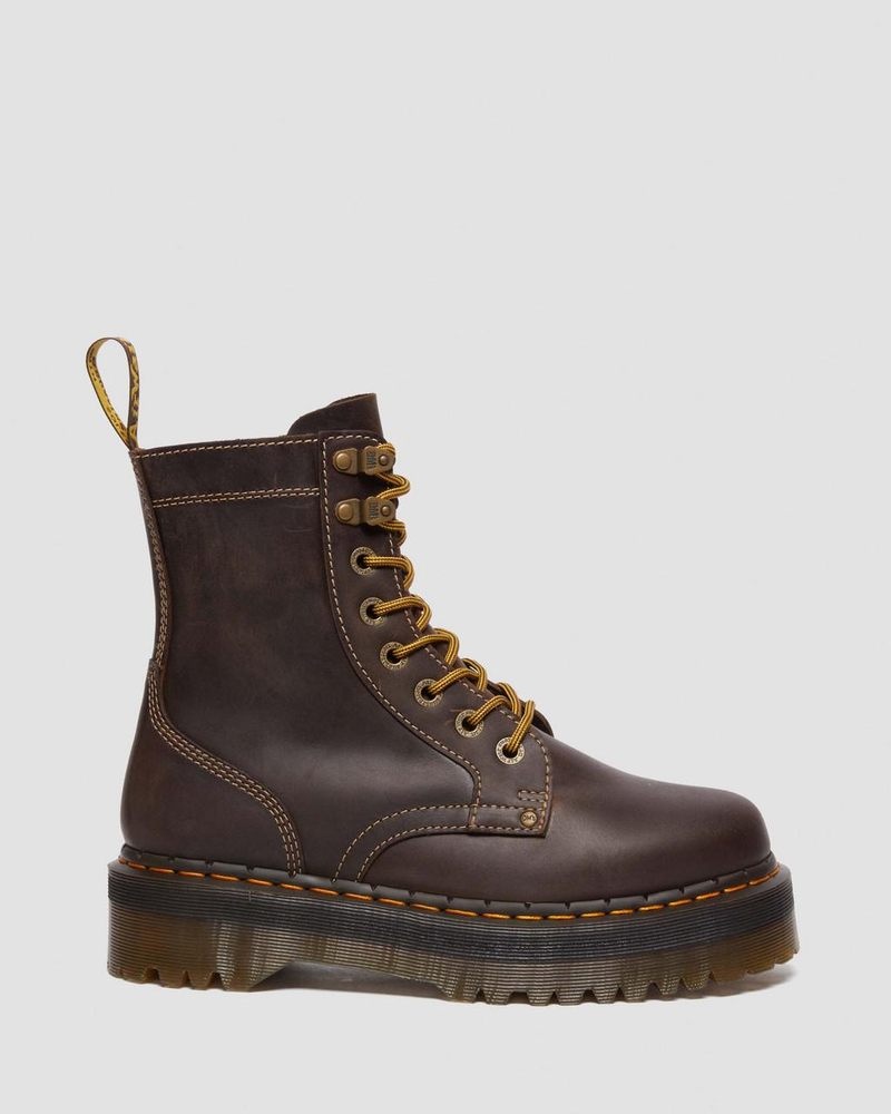 Dr Martin Martens Jadon Boot Arc Crazy Horse Platforms (Crazy Horse) Platforms Boots Brown | FA44-I2PJ